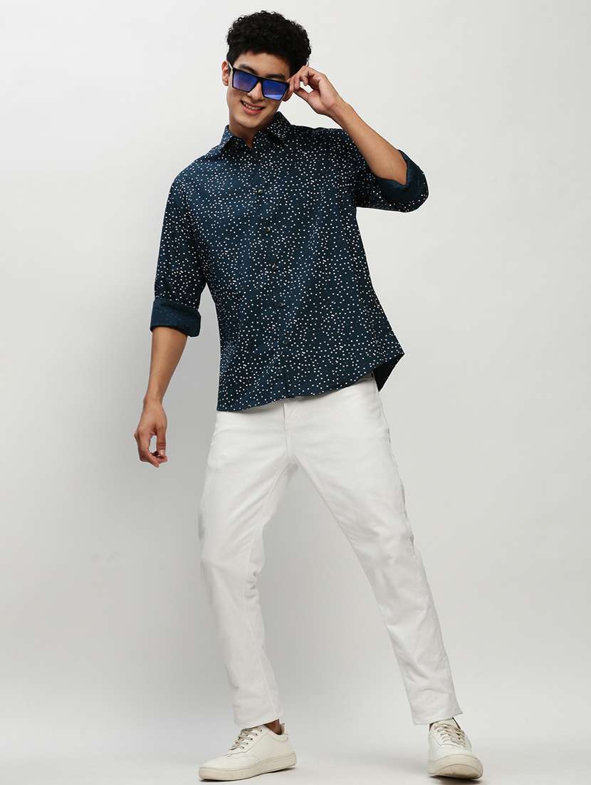 mens polka dots casual shirt - 20325527 -  Standard Image - 4
