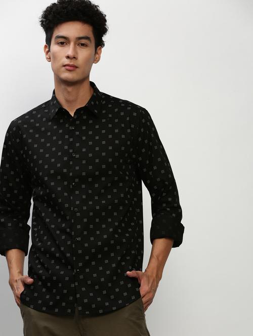 mens geometric casual shirt - 20325528 - Standard Image - 0
