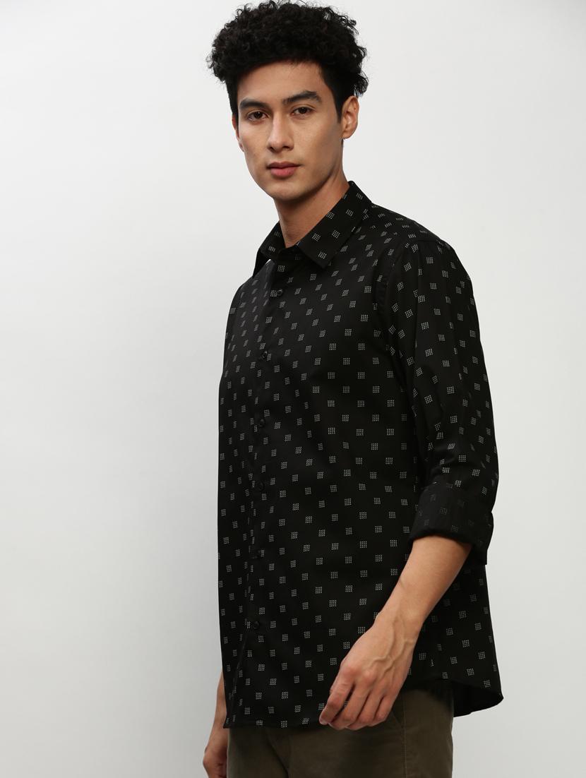 mens geometric casual shirt - 20325528 - Standard Image - 1