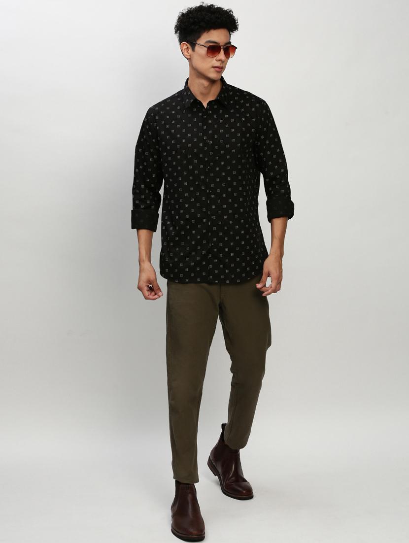 mens geometric casual shirt - 20325528 - Standard Image - 4