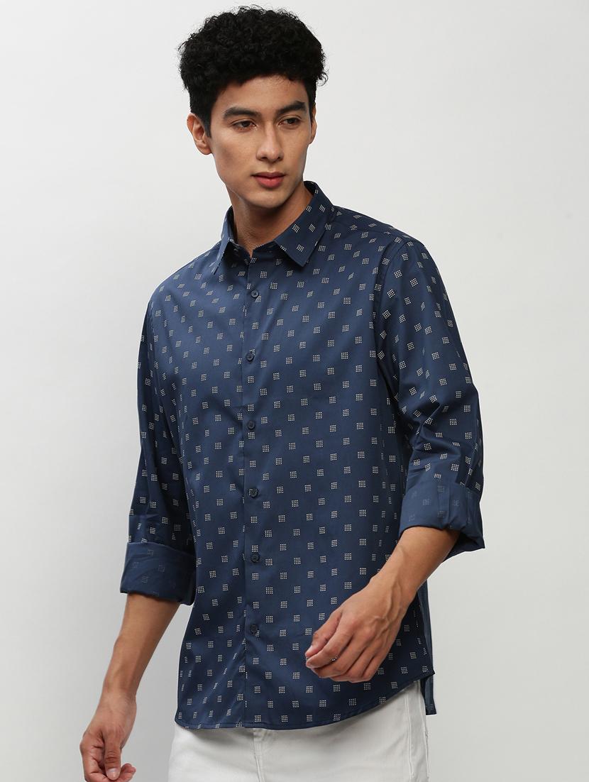 mens geometric casual shirt - 20325529 - Standard Image - 1