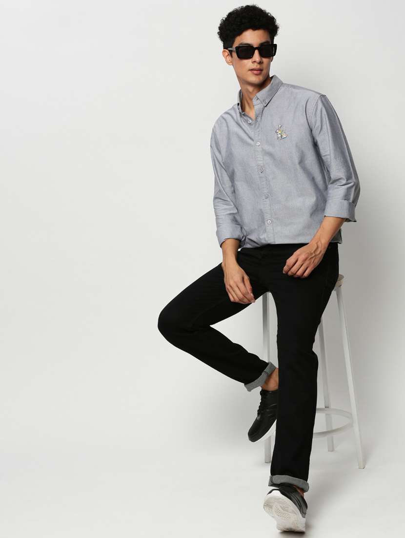 mens placement print casual shirt - 20325538 -  Standard Image - 4