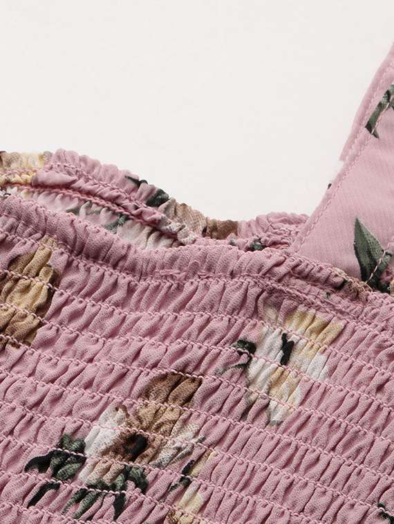 pink floral full leg jumpsuit with shrug - 20325544 -  Standard Image - 4