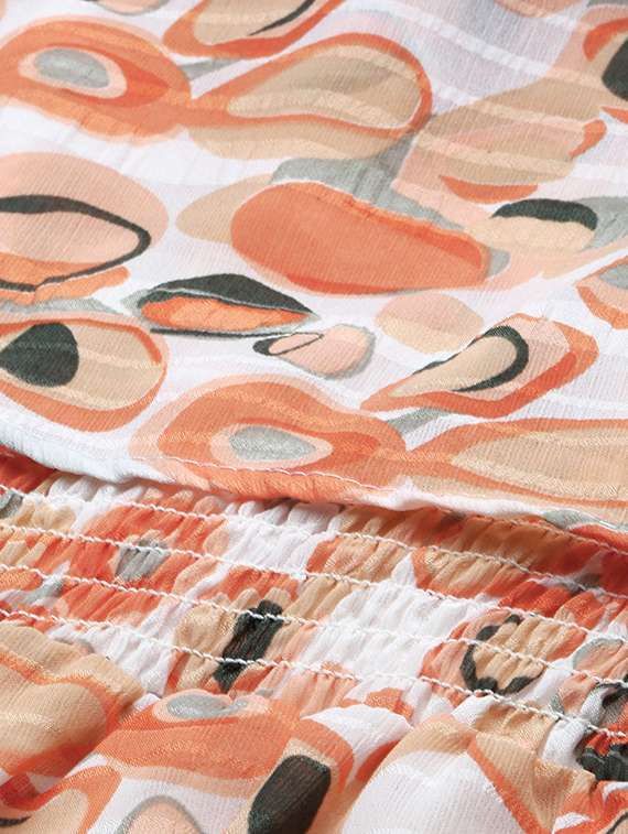 white printed fit & flare dress - 20325637 -  Standard Image - 4