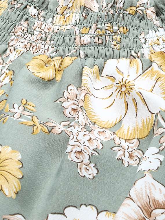 green floral fit & flare dress - 20325662 -  Standard Image - 4