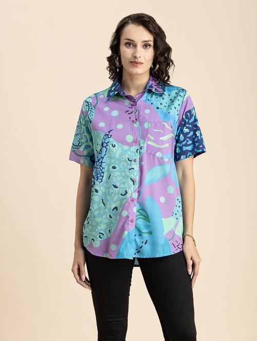 women multi color crepe regular shirt - 20325773 -  Standard Image - 0