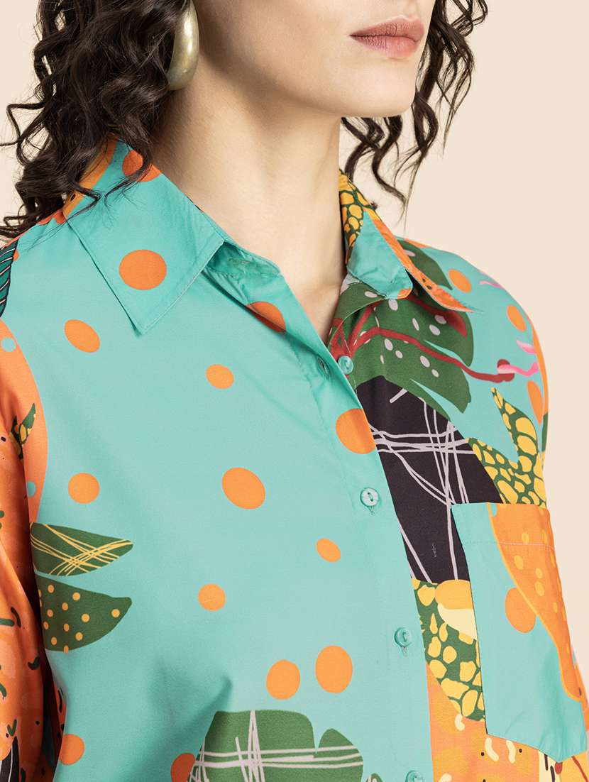 women multi colored crepe regular shirt - 20325774 -  Standard Image - 4