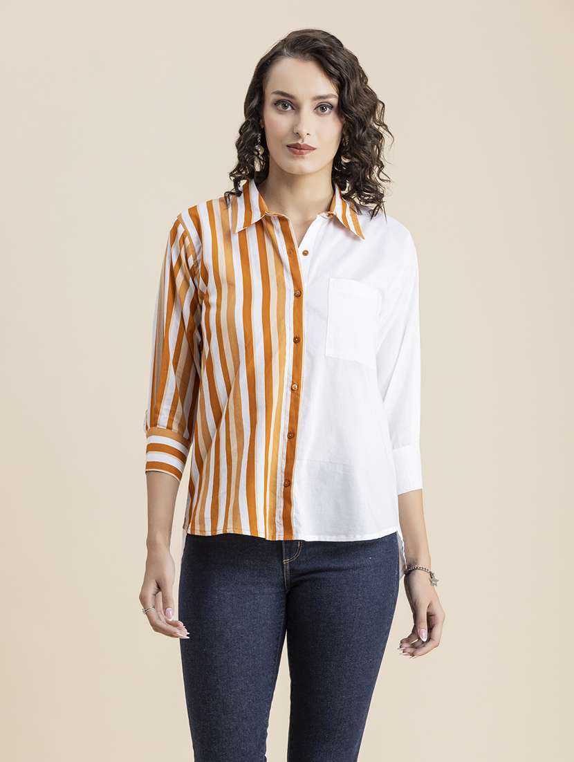 white stripes regular shirt