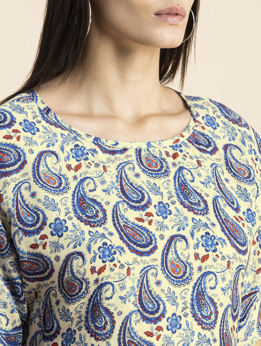 white rayon highlow top - 20325796 - Standard Image - 4