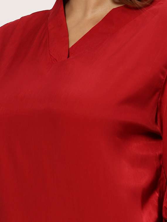 red solid straight top - 20325864 -  Standard Image - 4