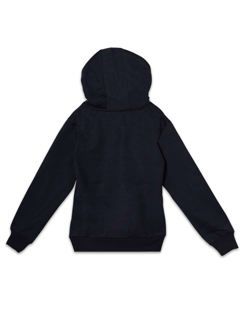 chest print hood neck sweatshirt - 20329782 -  Standard Image - 1