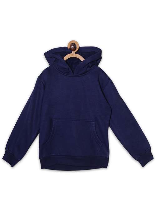 plain hood neck sweatshirt
