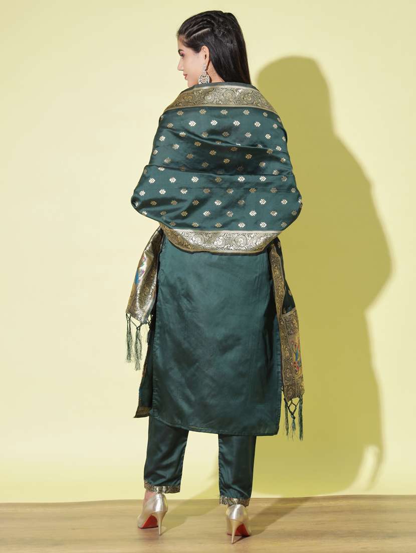 women green kurta pant set with dupatta - 20329960 -  Standard Image - 1