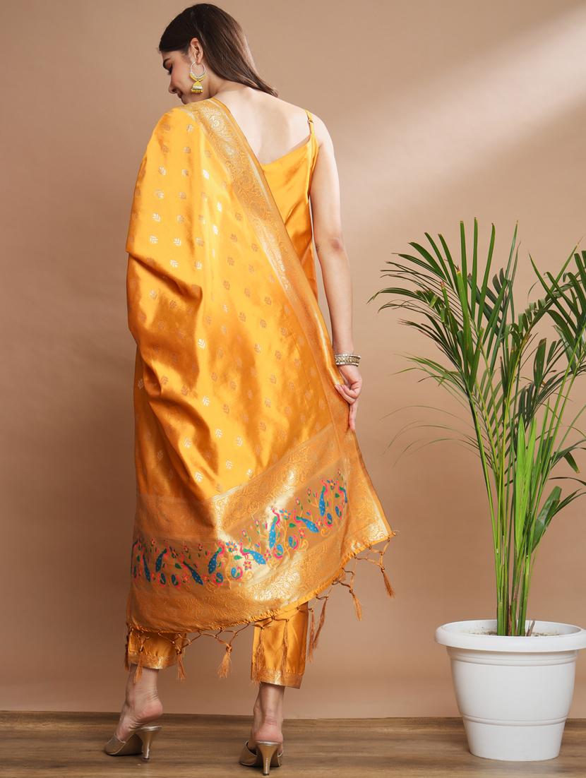 yellow colored kurta pant set - 20329961 - Standard Image - 1