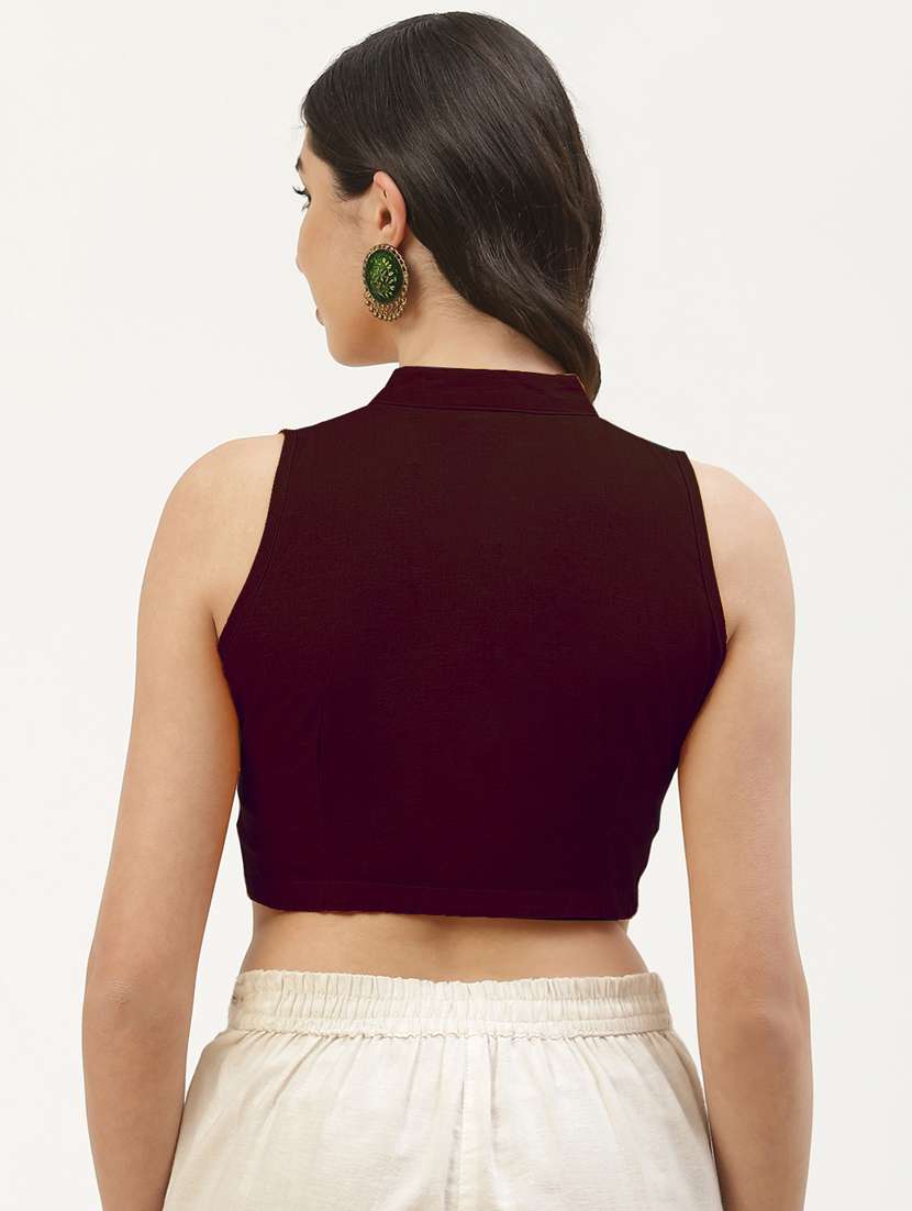 pack of 2 solid front open sleeveless blouse - 20330115 -  Standard Image - 4