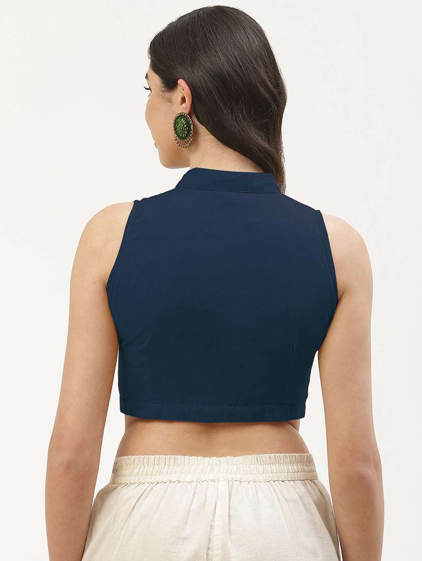 pack of 2 solid stitched blouse - 20330121 - Standard Image - 4