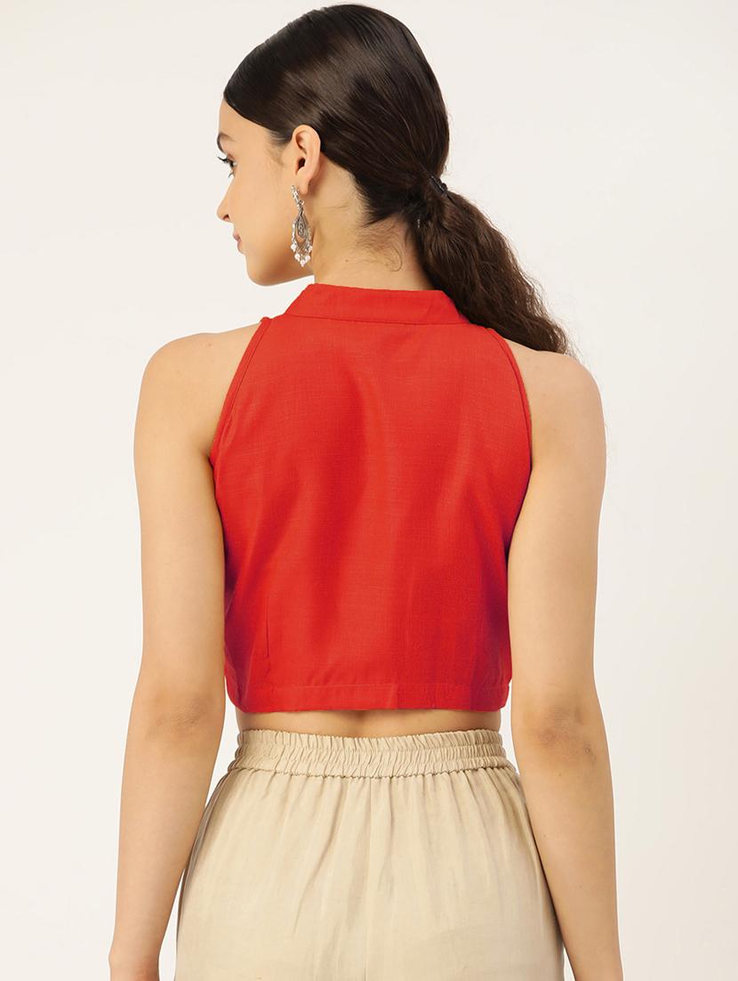 women pack of 2 solid blouses - 20330182 - Standard Image - 6