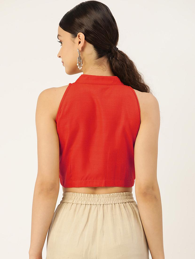women pack of 2 solid blouses - 20330263 - Standard Image - 6