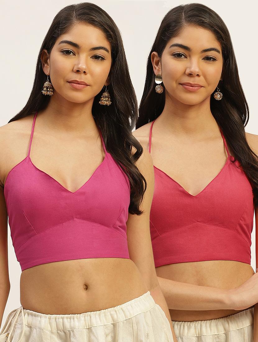 women pack of 2 solid backless blouses - 20330572 -  Zoom Image - 0