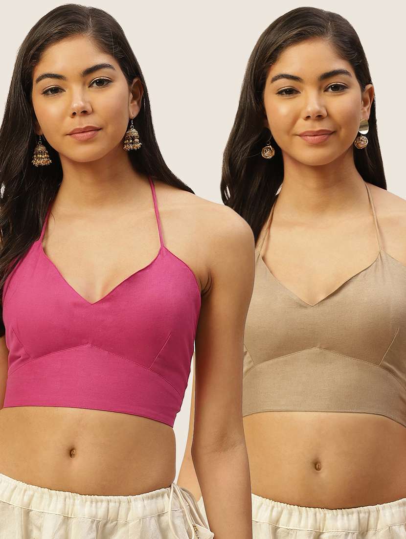 pack of 2 solid backless blouse