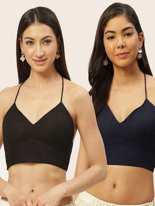 pack of 2 solid backless blouse - 20330578 -  Standard Image - 0