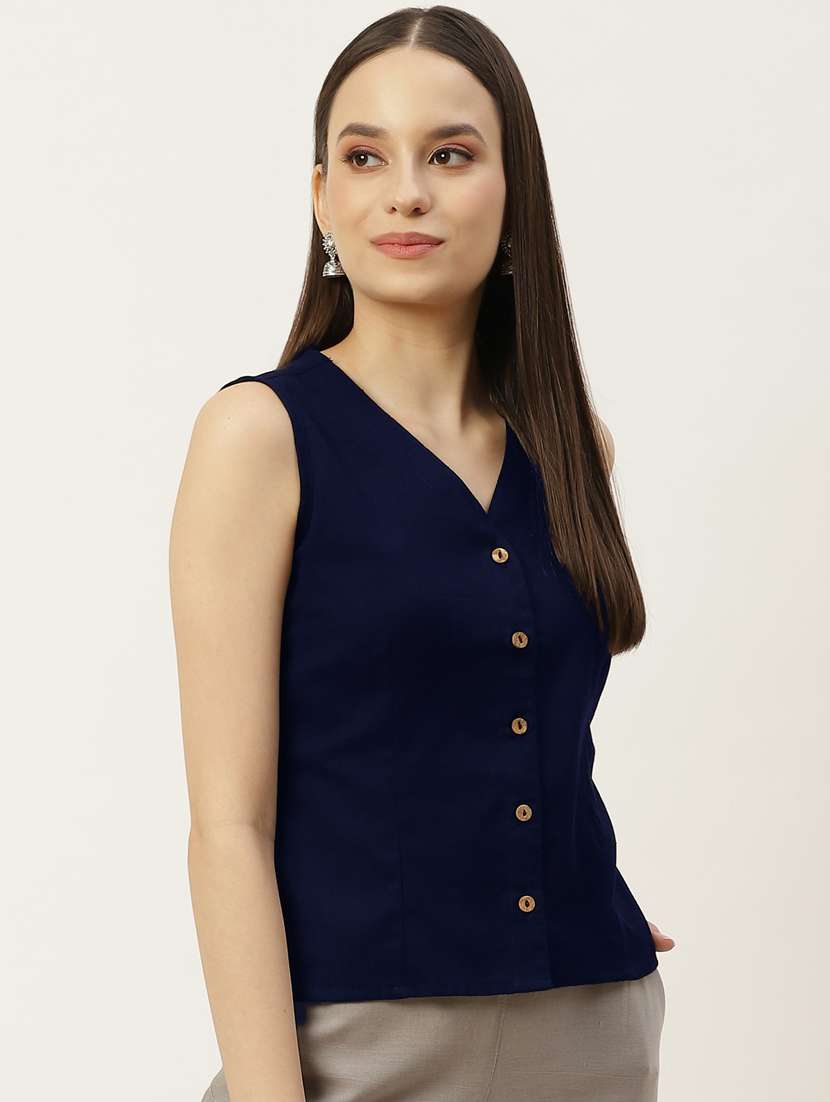 pack of 2 solid front open blouse - 20330598 -  Standard Image - 1