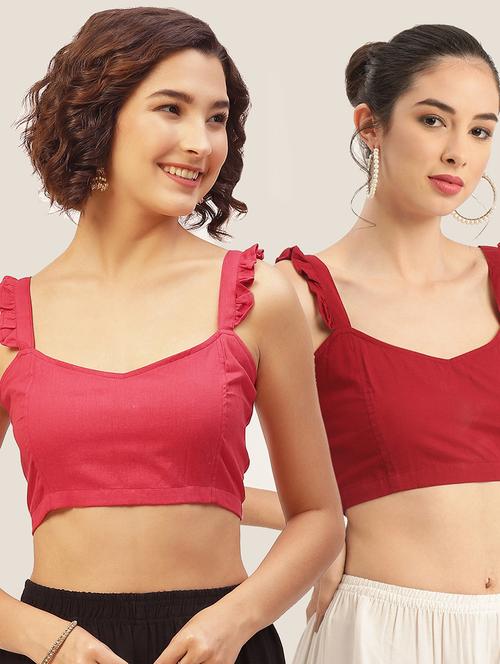 pack of 2 multi colored stitched blouse - 20330644 -  Standard Image - 0