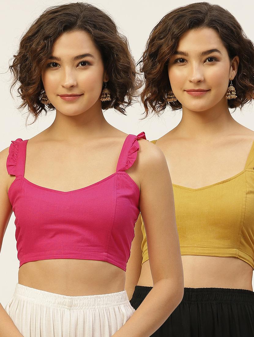 pack of 2 multi colored stitched blouse - 20330651 -  Zoom Image - 0