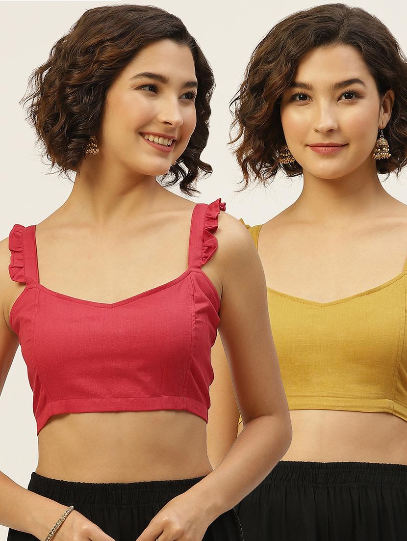 pack of 2 multi colored stitched blouse - 20330653 -  Zoom Image - 0