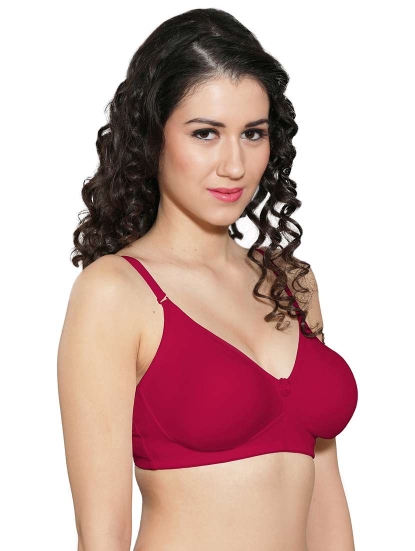 red cotton regular bra - 20331309 -  Standard Image - 1