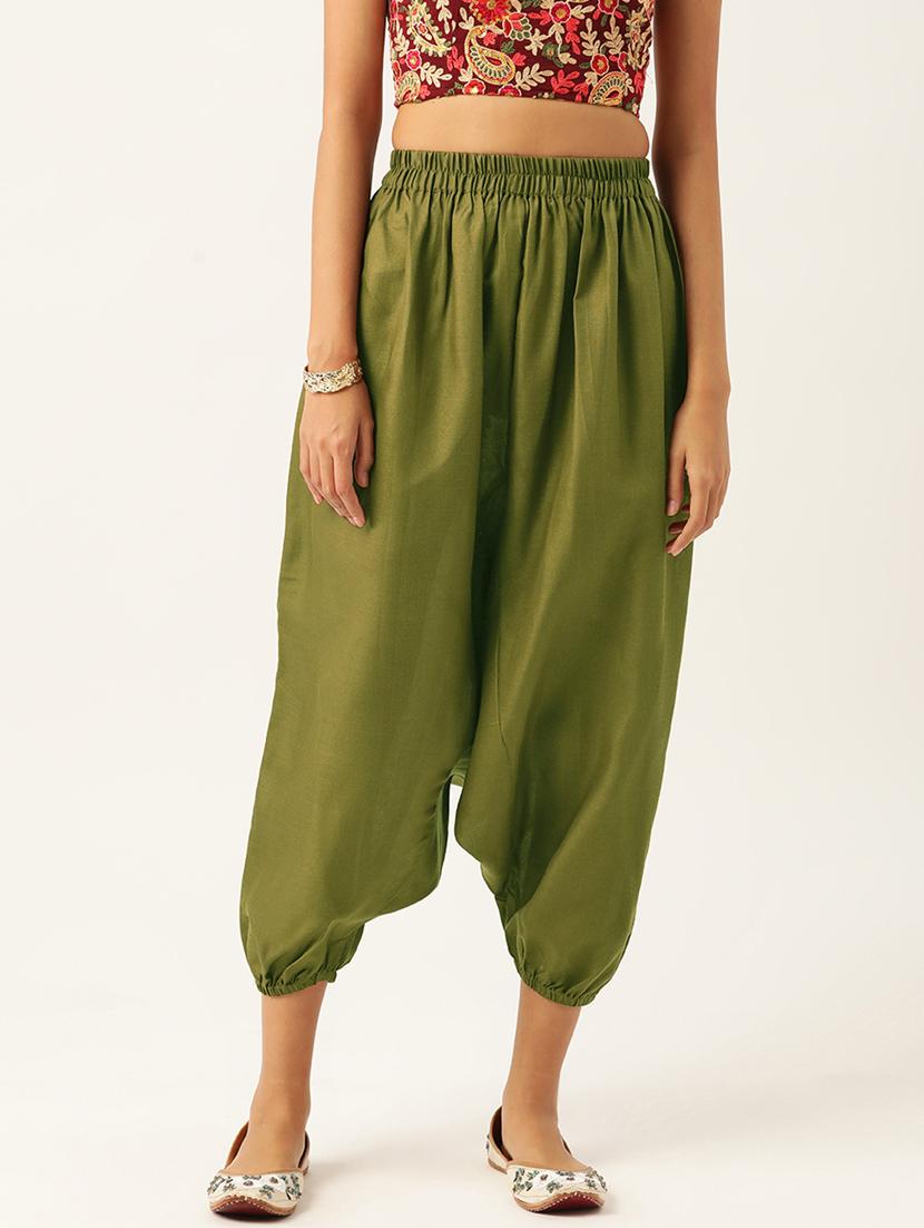 combo of 2 multi colored cotton harem trousers - 20331434 -  Standard Image - 1