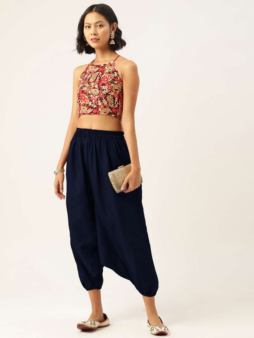 combo of 2 multi color cotton harem pant trouser - 20331450 -  Standard Image - 4