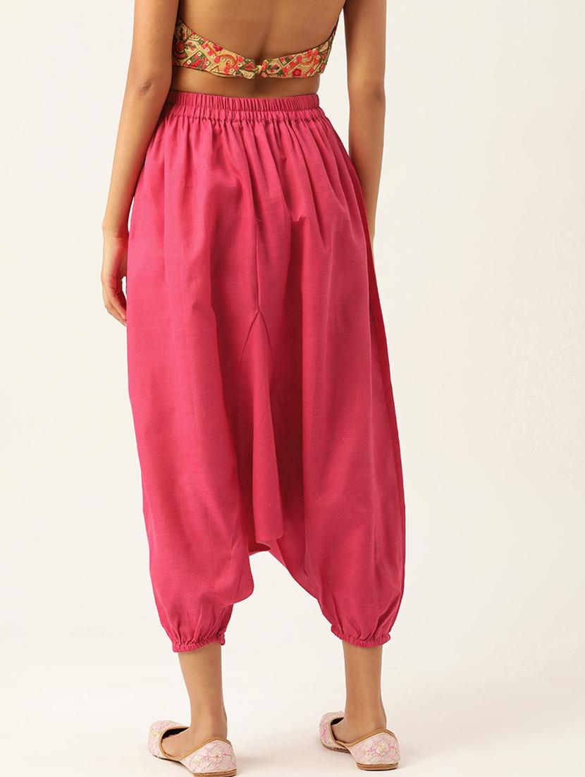 combo of 2 multi color cotton harem trousers - 20331451 -  Standard Image - 1