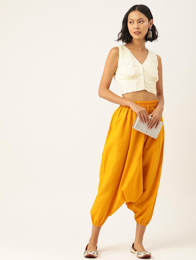 combo of 2 multi color cotton harem trousers - 20331451 - Standard Image - 4