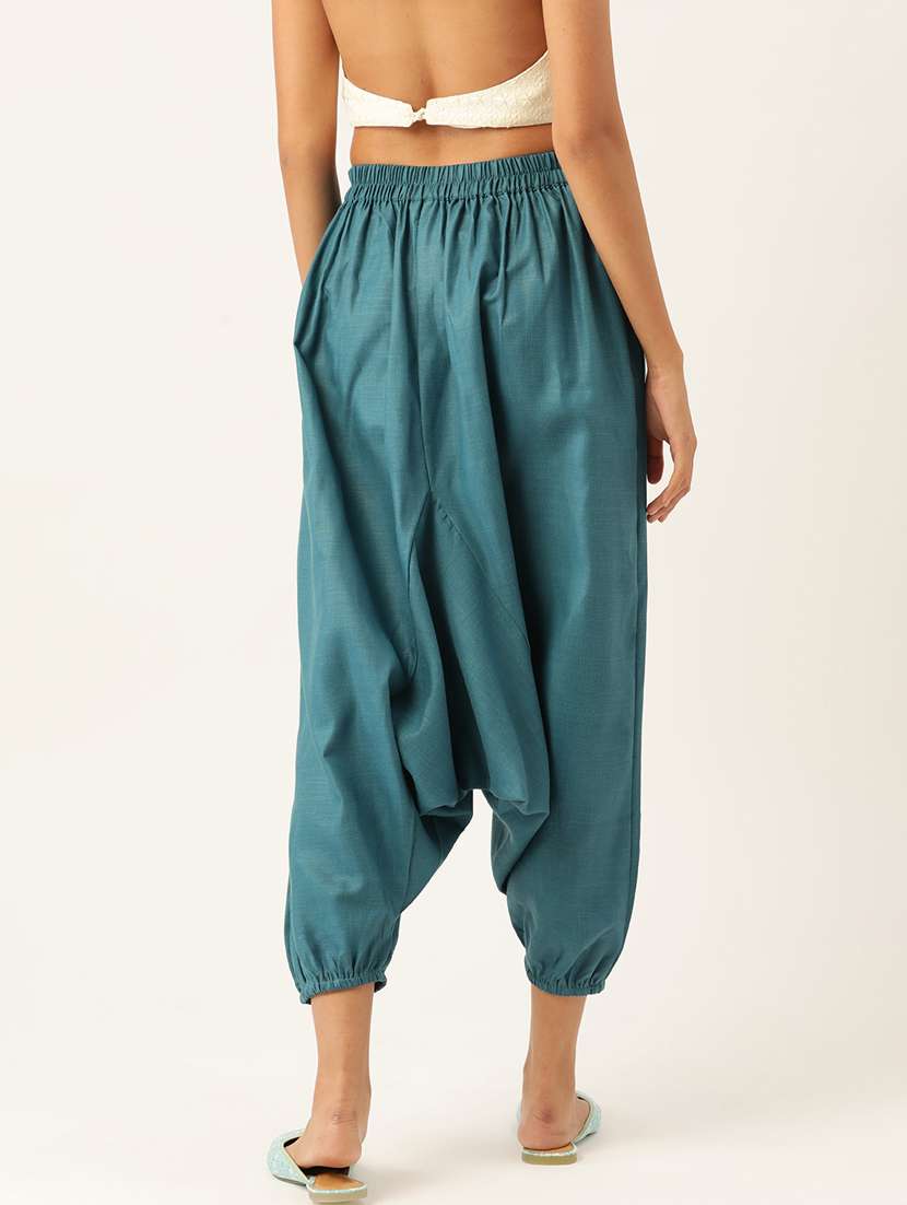 combo of 2 multi color cotton harem trousers - 20331455 -  Standard Image - 1