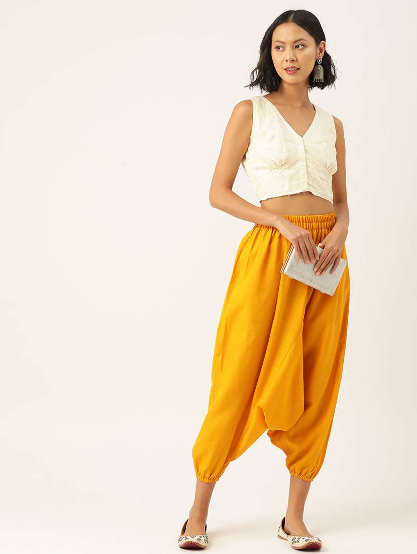 combo of 2 multi color cotton harem trousers - 20331455 -  Standard Image - 4