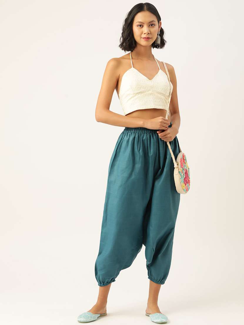 combo of 2 multi color cotton harem trousers - 20331459 -  Standard Image - 4