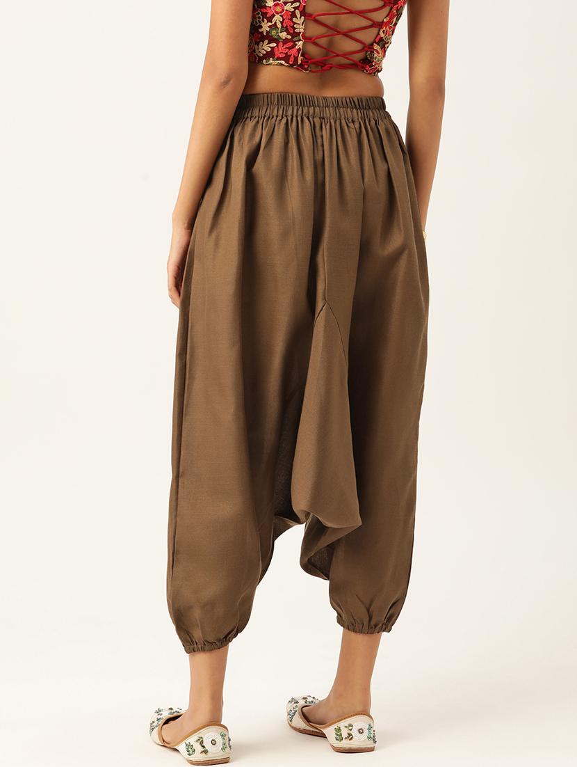 combo of 2 multi color cotton harem trousers - 20331462 -  Standard Image - 1