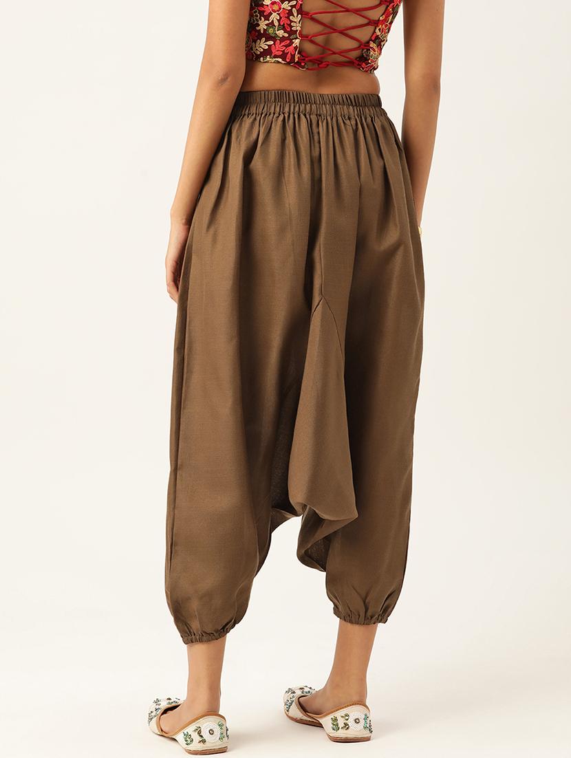 combo of 2 multi color cotton harem trousers - 20331472 -  Standard Image - 1