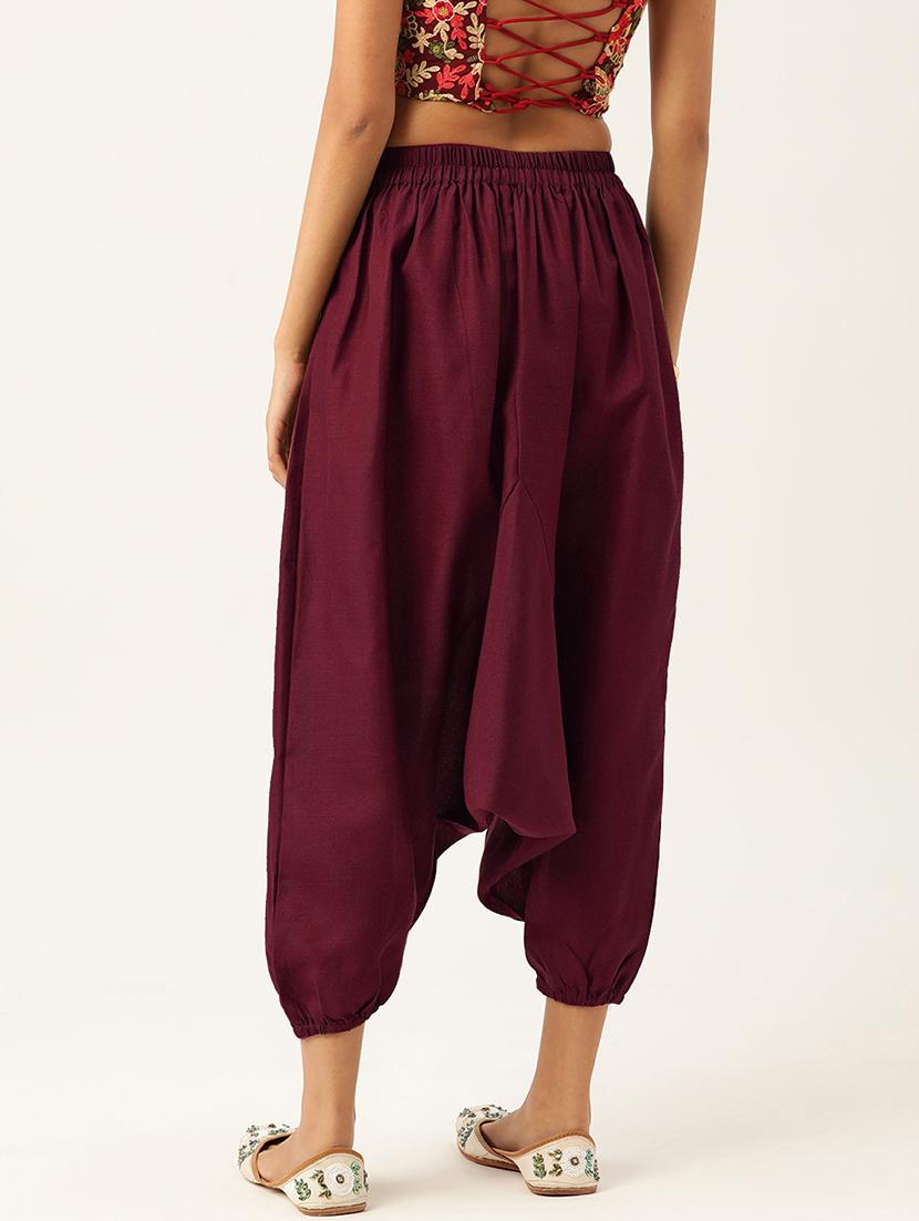 combo of 2 multi color cotton harem trousers - 20331474 - Standard Image - 1
