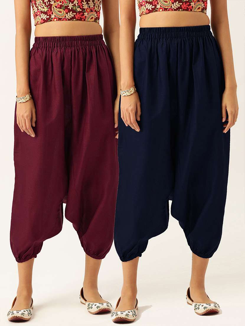 combo of 2 multi color cotton harem trouser - 20331477 - Zoom Image - 0
