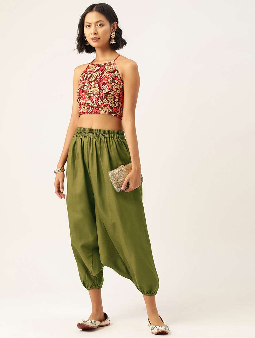 combo of 2 multi color cotton harem trouser - 20331478 -  Standard Image - 4
