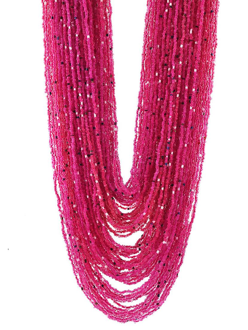 pink metal long necklace - 20331690 - Zoom Image - 0