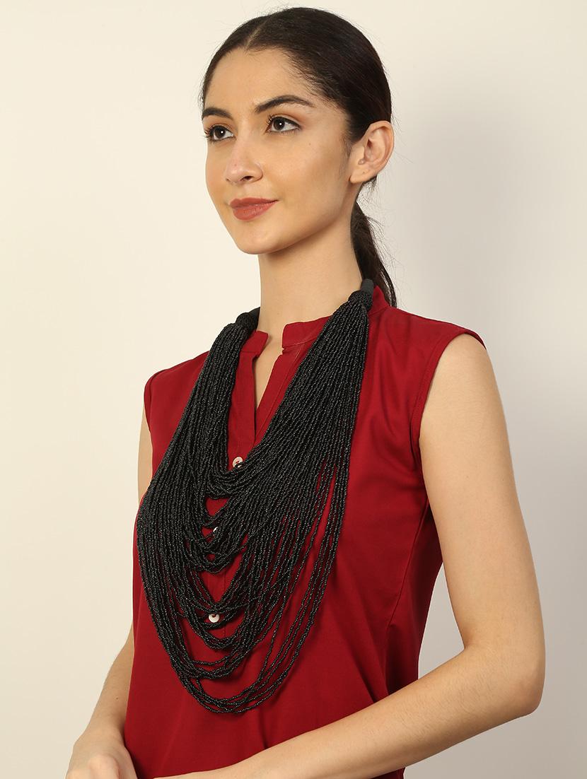 women long beaded handcrafted necklace - 20331697 - Standard Image - 4