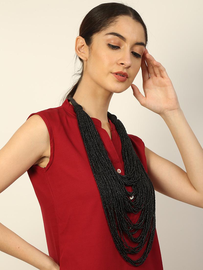 women long beaded handcrafted necklace - 20331697 - Standard Image - 6