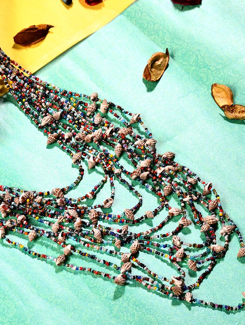 multi colored metal long necklace - 20331701 -  Zoom Image - 0