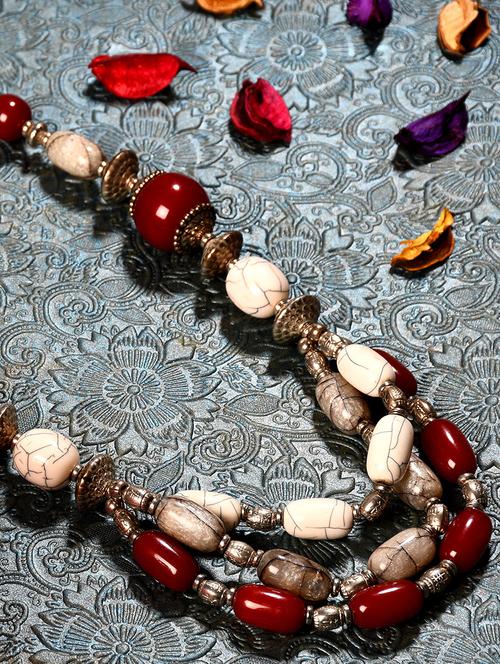 multi colored metal long necklace - 20331707 -  Standard Image - 0