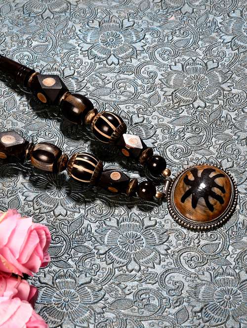 brown metal statement necklace - 20331718 -  Standard Image - 0