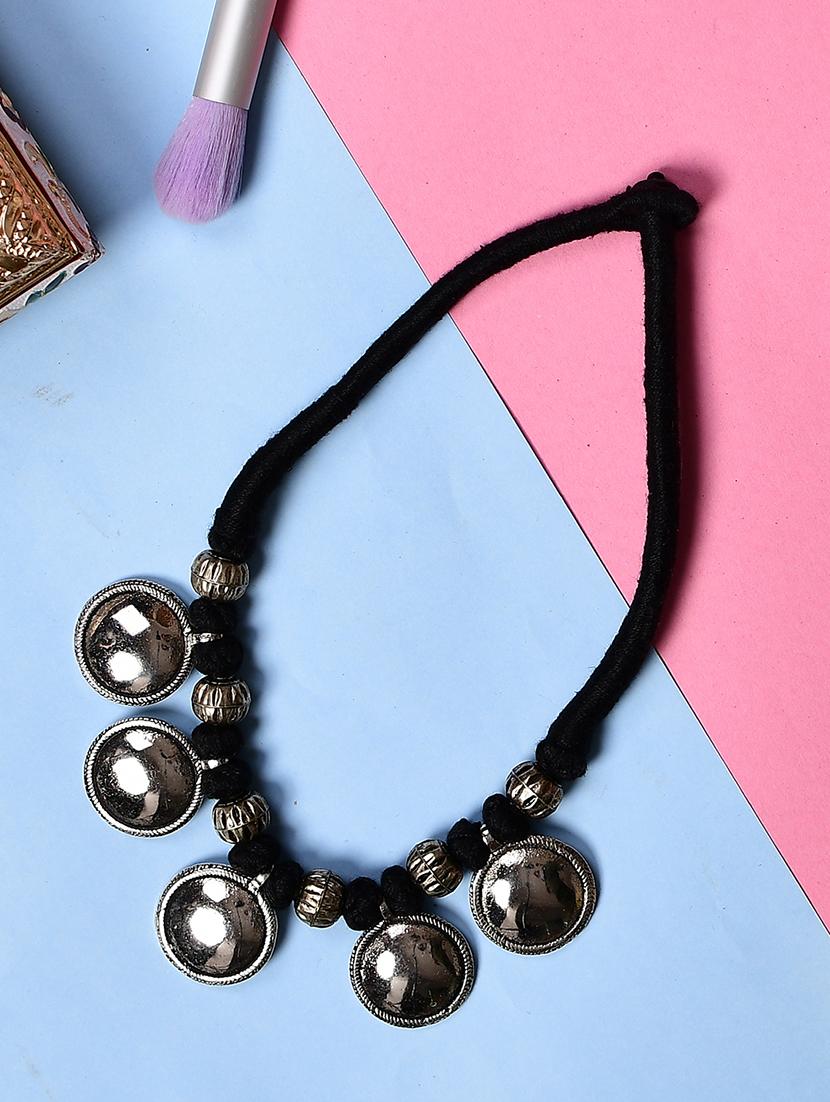 silver metal statement necklace - 20331745 - Zoom Image - 0