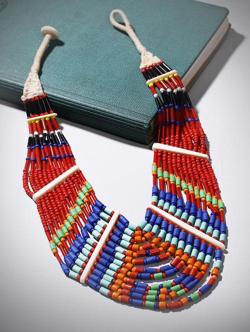 multi colored metal long necklace - 20331746 - Standard Image - 0
